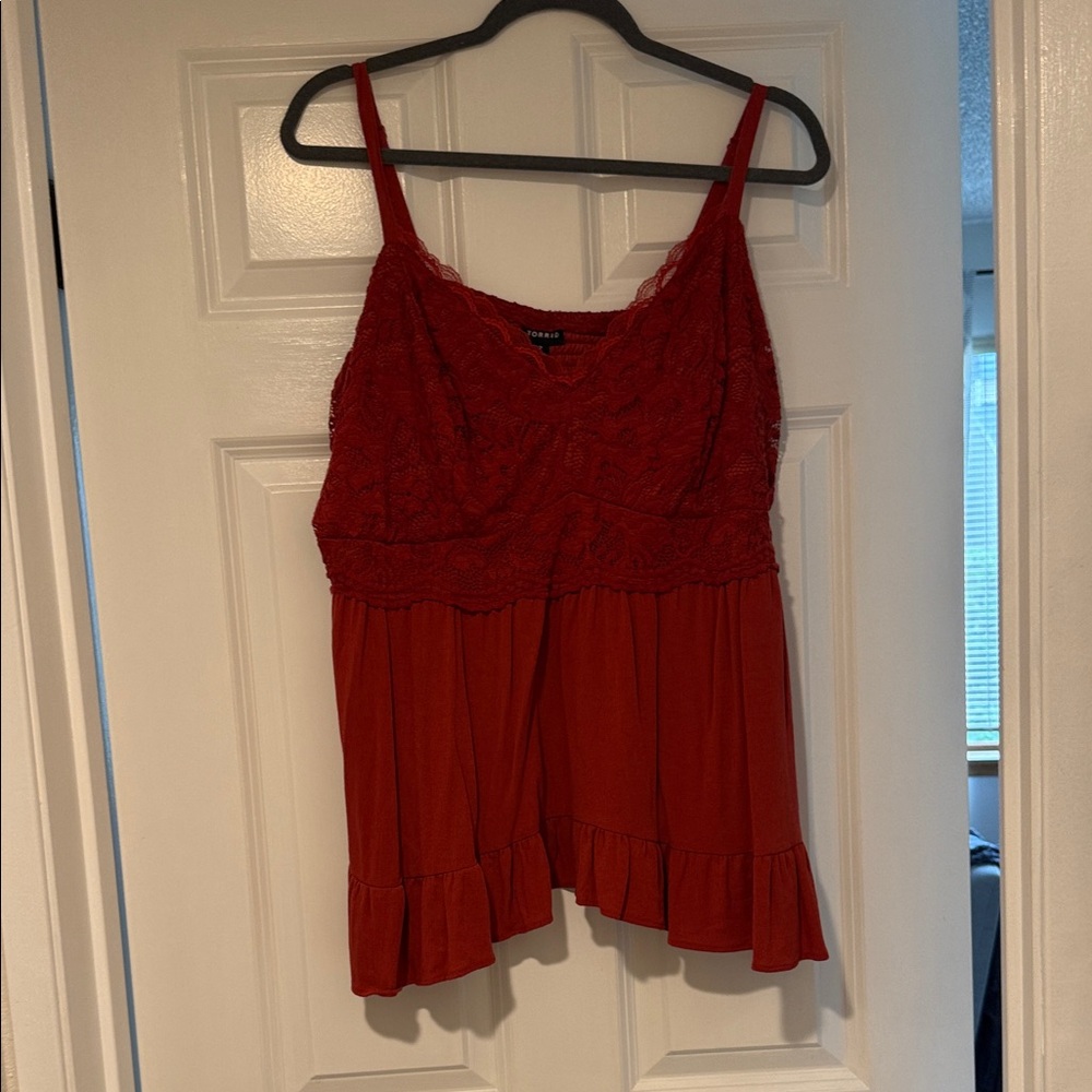 Torrid Scarlet Lace Cami Top